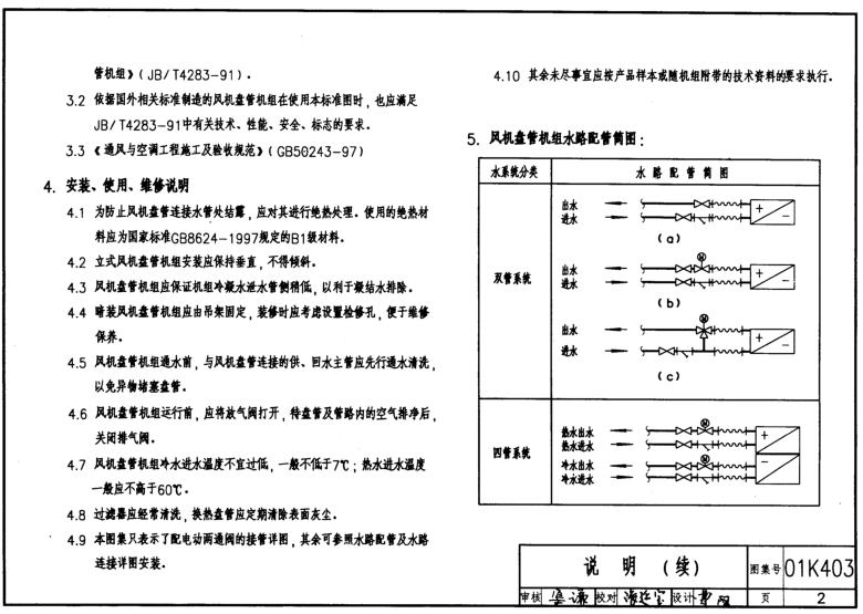 01K403風機盤管安裝圖集