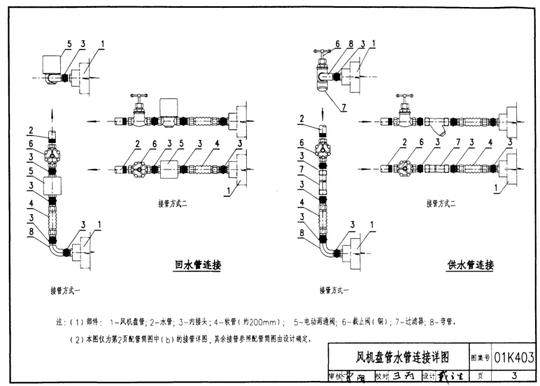 01K403風機盤管安裝圖集