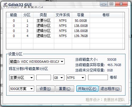 Gdisk32 GUI硬盤分區(qū)